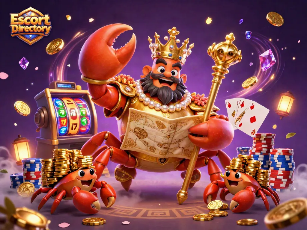 Engage with the Escort Directory while enjoying a lively casino scene with vibrant characters and dynamic gaming elements.