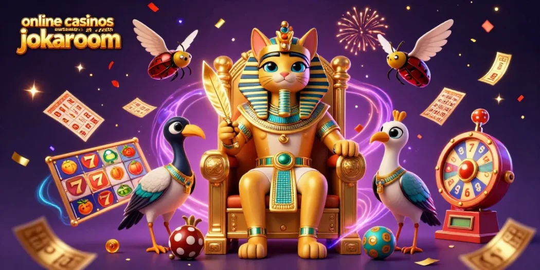 Engage with exciting games at online casinos australia jokaroom featuring a vibrant casino-themed 3D illustration.