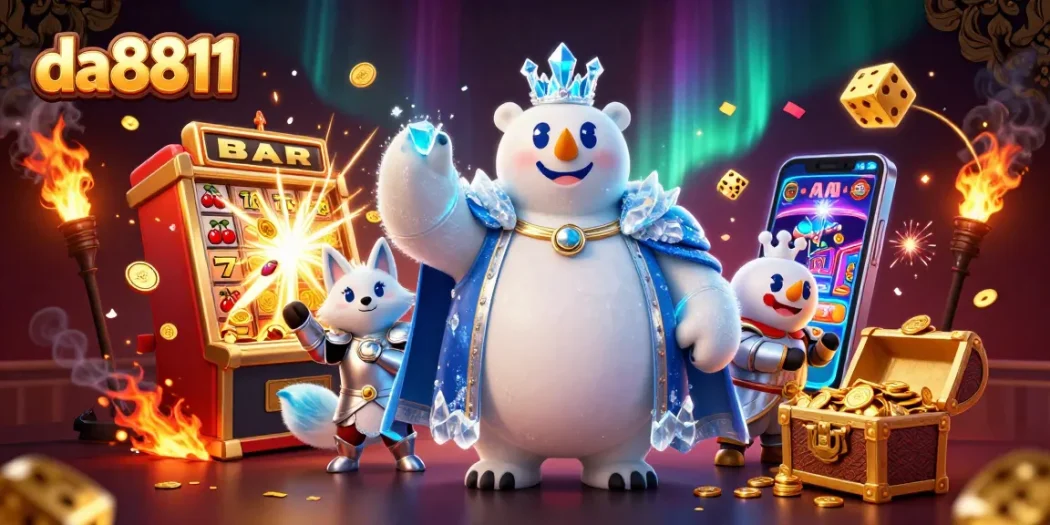Experience the excitement of da8811 with vibrant casino elements and enchanting characters.